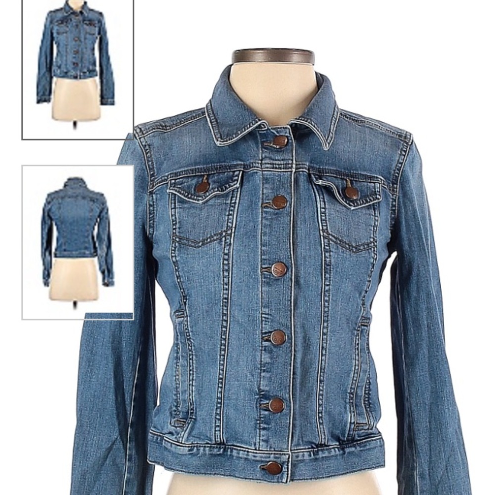 🍄CROPPED DENIM JACKET LOFT 🍄 - Picture 4 of 10